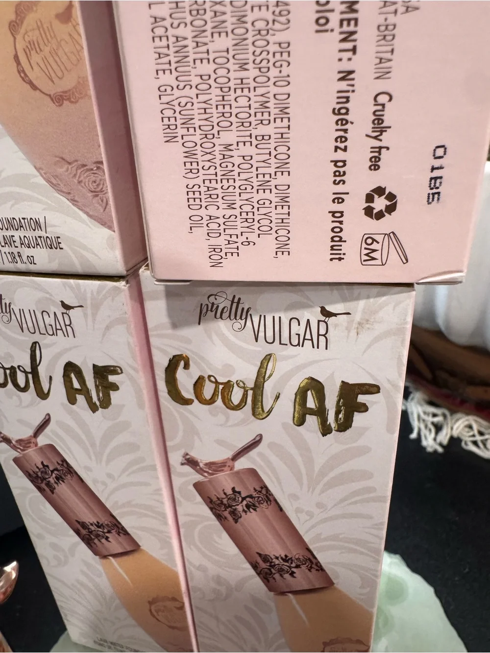Lot 4 Pretty Vulgar Cool AF Lava Water Foundation 36 for show shade Full 1.18oz